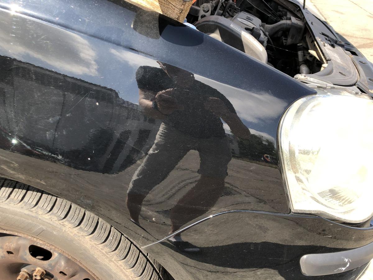 VW Polo 9N3 Kotfl&uuml;gel vorn rechts Beifahrer Seitenwand L041 Brillantschwarz