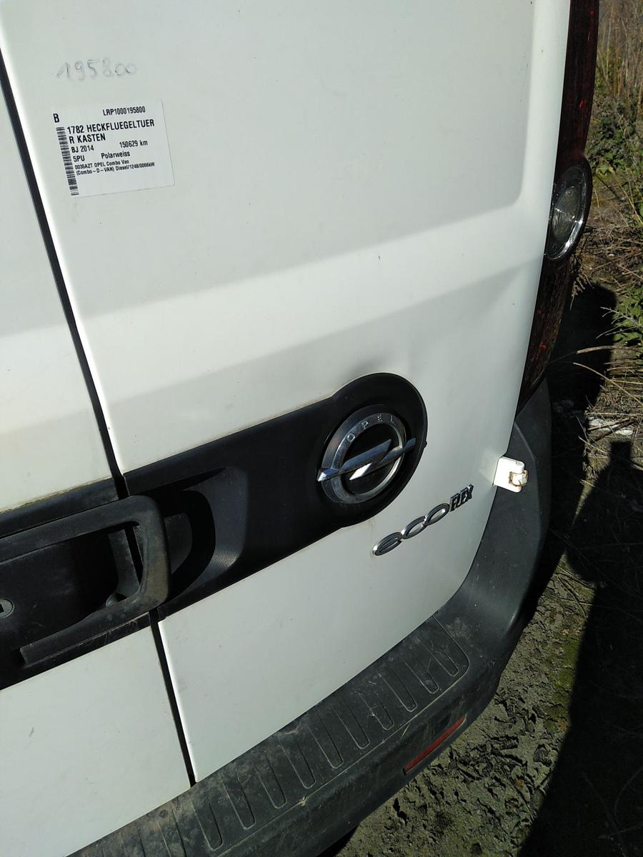 Opel Combo D Kasten Heckt&uuml;r Heckfl&uuml;gelt&uuml;r rechts polarweiss ! Dellen ! BJ2014