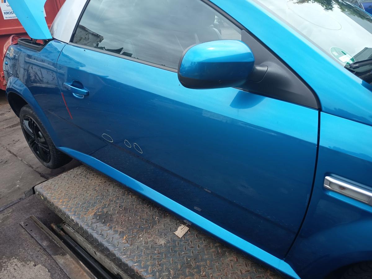 Opel Tigra Twintop original T&uuml;r rechts Beifahrer Rohbau Z21H Antiguablau Bj 2007