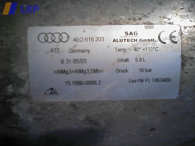 Drucksp Luftfederung 4E0616203 Audi A8/S8 4e (11/02-09) BJ: 2002