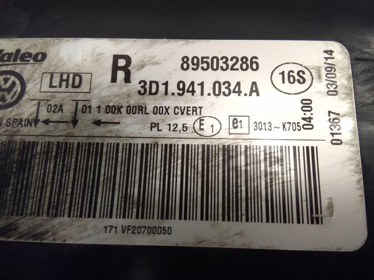 VW Phaeton GP3 GP4 original Bi-Xenon Scheinwerfer rechts Bj.2015