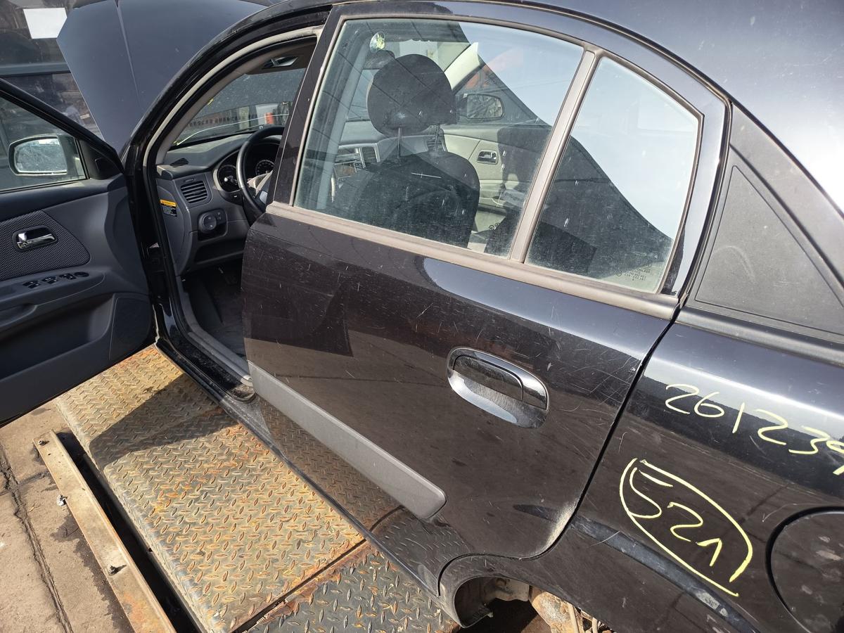 Kia Rio II 5t&uuml;rer original T&uuml;r hinten links Fond Midnight Black Bj 2009