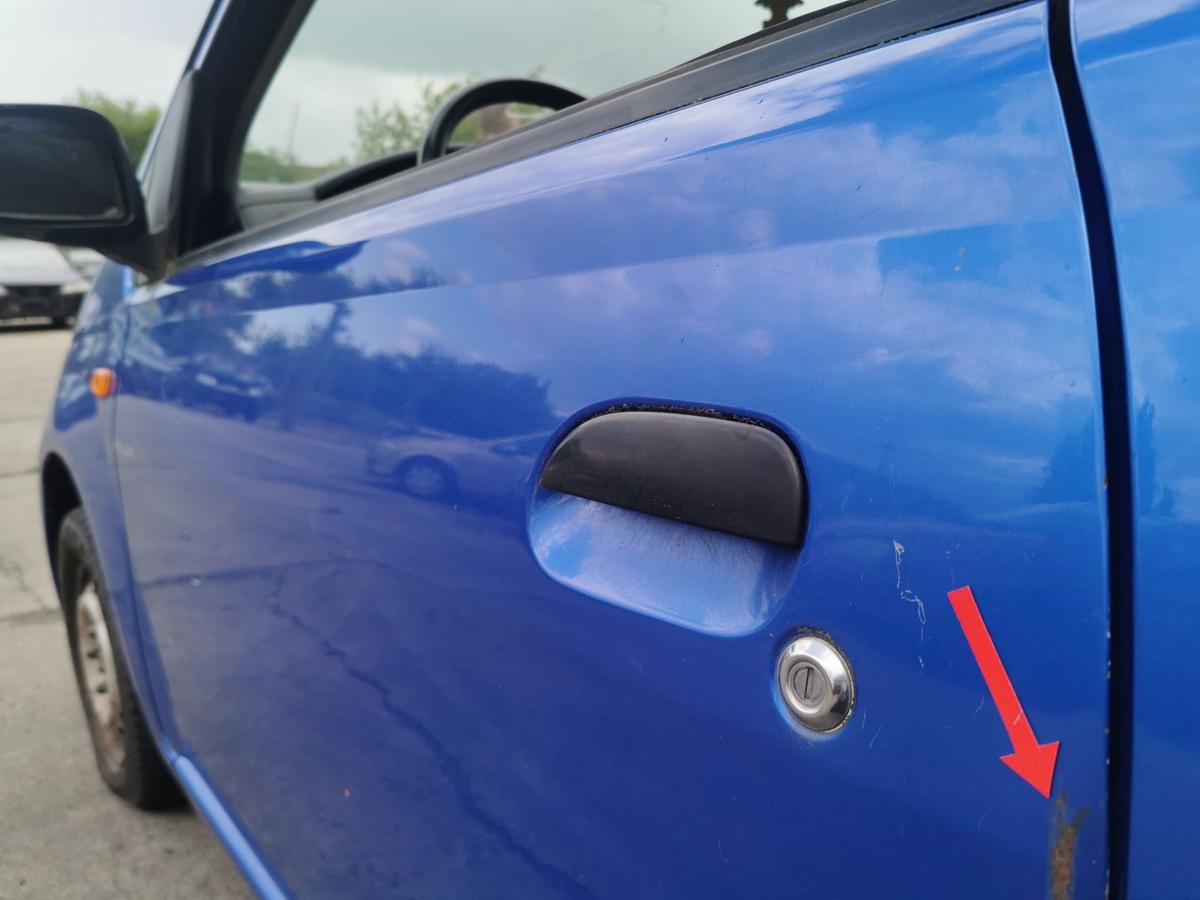 Daihatsu Cuore 251 Fahrertür Tür Autotür Rohbautür vorn links B51 Blue Perl TEXT