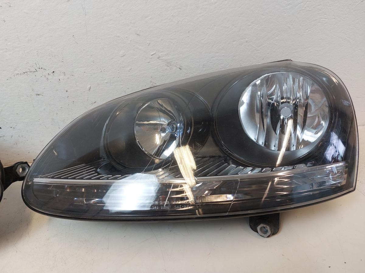 VW Golf 5 V 1K Satz Scheinwerfer vorn links rechts DEPO Zubeh&ouml;r dunkle Version