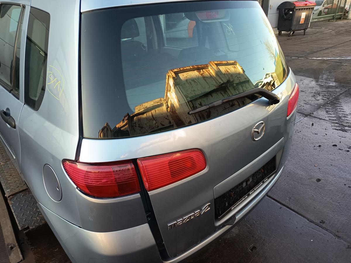 Mazda 2 original Heckklappe mit Scheibe 27P Arktikblau Bj 2004