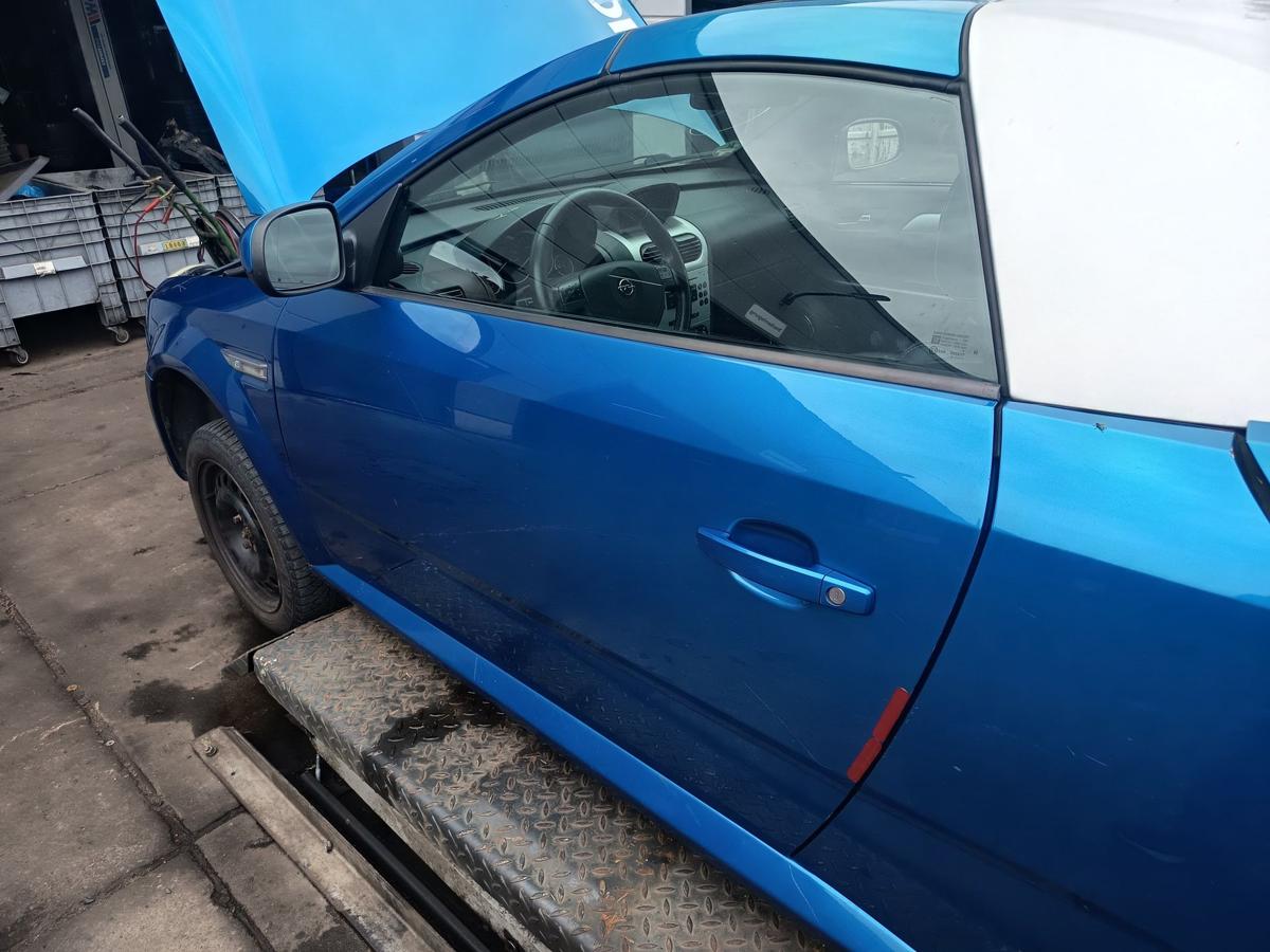 Opel Tigra Twintop original T&uuml;r links Fahrer Rohbau Z21H Antiguablau Bj 2007