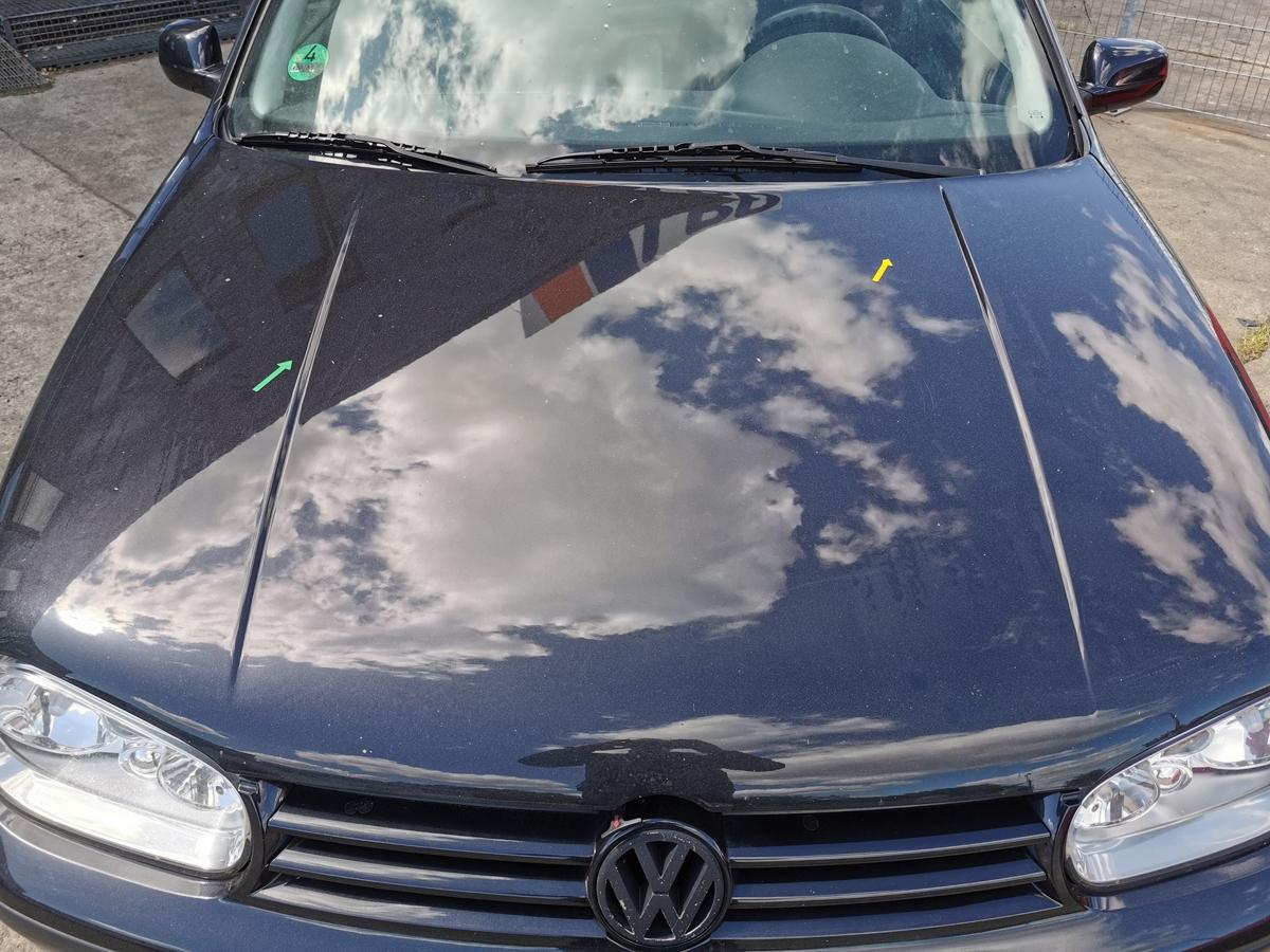 VW Golf IV 1J Motorhaube Haube Klappe Bonnet vorn LC9Z Black Magic Perl DELLEN