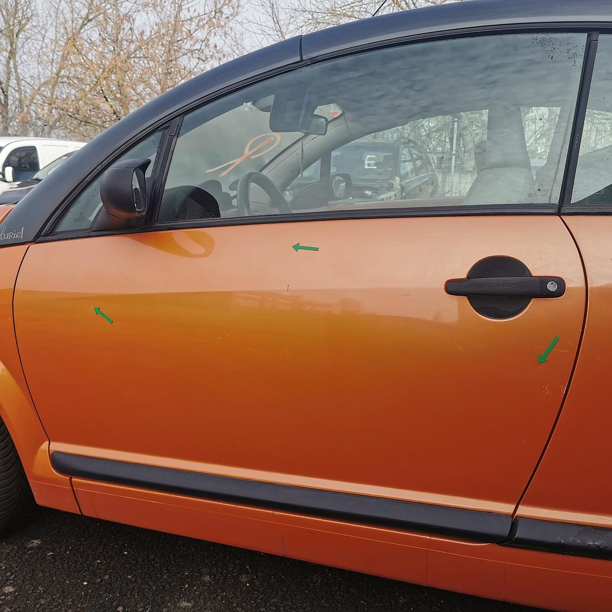 Citroen C3 Pluriel H Bj.03 Fahrertür Tür vorn links *Dellen* KHU-Orange Aerien