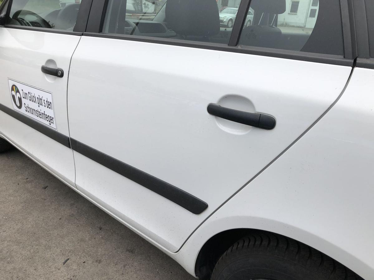 Skoda Fabia 2 5J Tür hinten links Fondtür im Rohbau Kombi LF9E weiss 06 bis 14