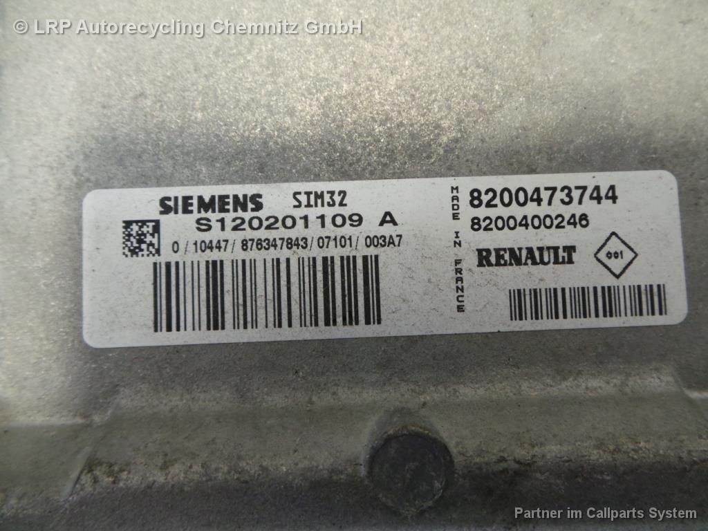 Renault Clio 2 II BJ 2008 Motorsteuergerät Steuergerät Motor 8200473744