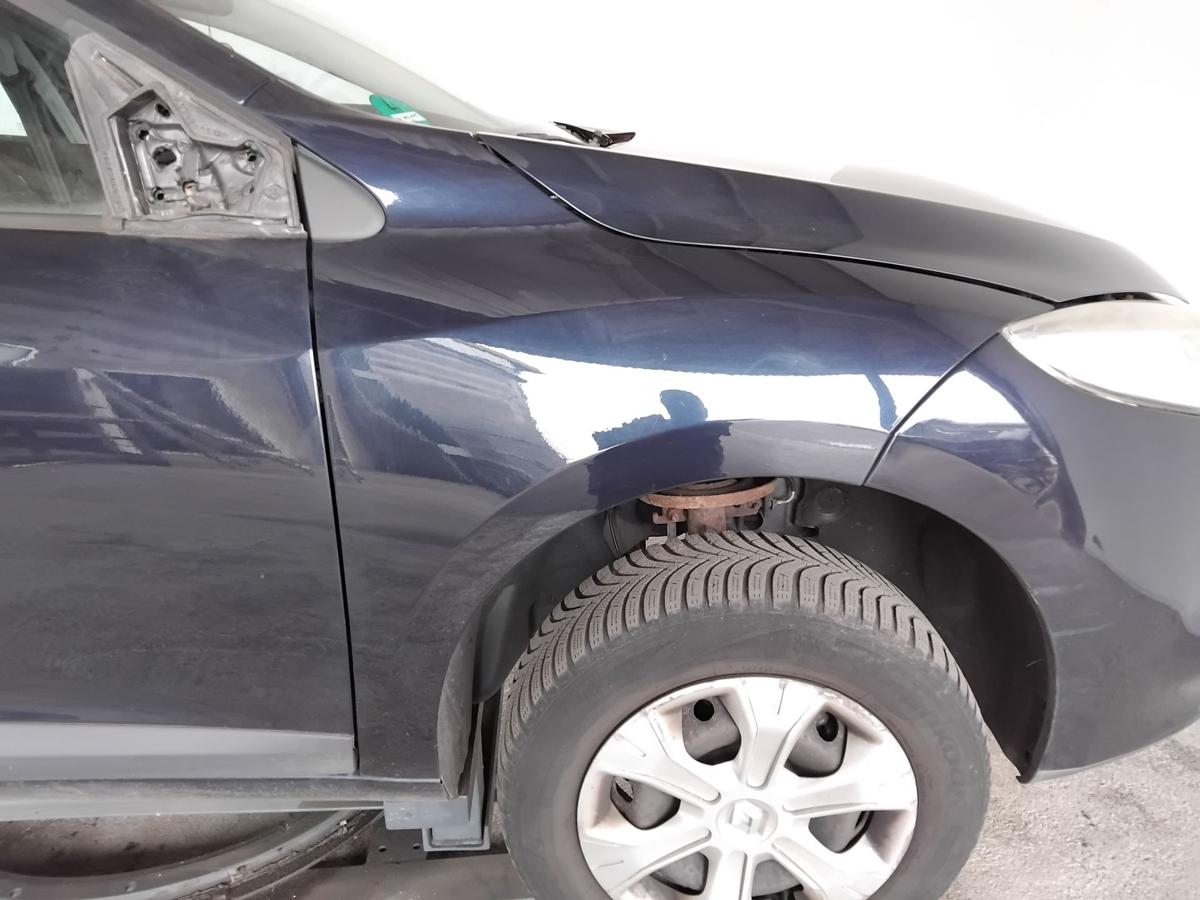 Renault Megane 3 original Kotfl&uuml;gel vorn rechts NV472 Bleu Crepuscule BJ2009