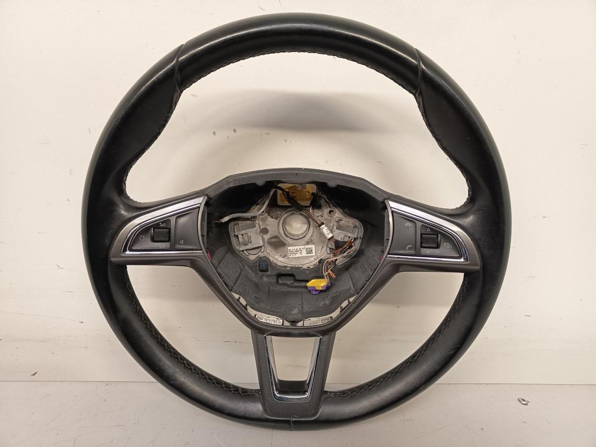 Fabia III NJ original Multifunktionslenkrad Leder schwarz/chrom Bj 2015