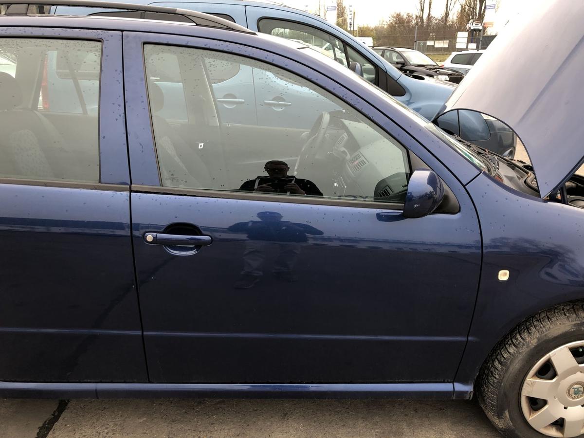 Skoda Fabia 6Y Combi T&uuml;r vorn rechts Beifahrert&uuml;r Rohbau LF5Q Storm Blau