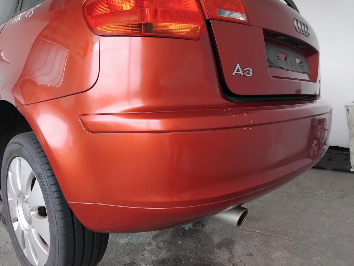 Audi A3 8P Sportback orig Stossf&auml;nger Sto&szlig;stange hinten BJ2007 granatrot LZ3F