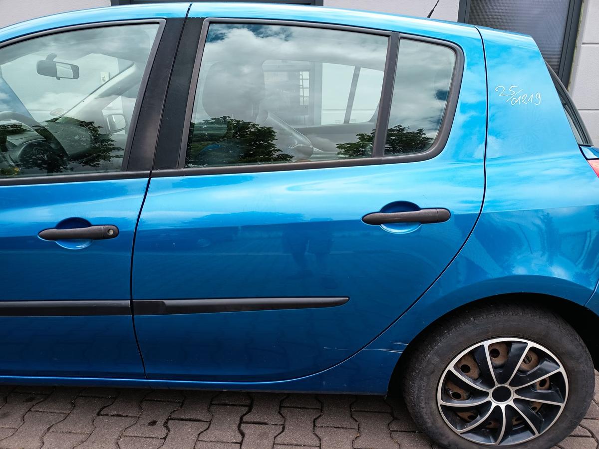 Renault Clio III orig Tür hinten links 5türer TEI45 Blau met Bj 2006