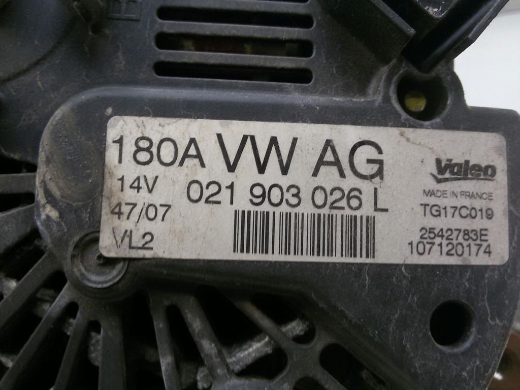 VW Passat 3C 021903026L Lichtmaschine Generator 180A 2.0TDI 103kw BMP BJ2008