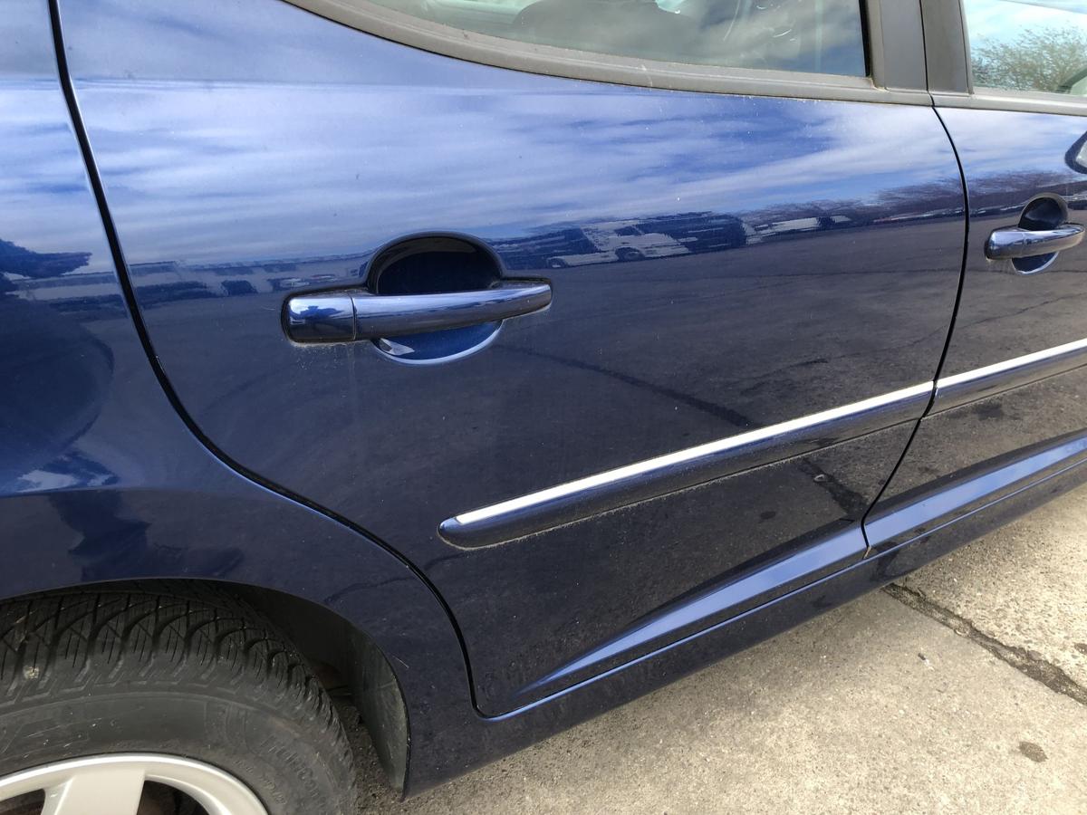 Peugeot 207SW T&uuml;r hinten rechts Fondt&uuml;r Kombi im Rohbau KPL Montebello blau