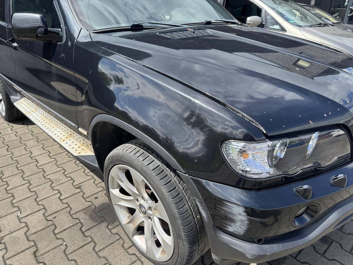 BMW X5 E53 original Kotfl&uuml;gel vorn rechts 475 Blacksaphire Metallic altes Modell Bj.2003
