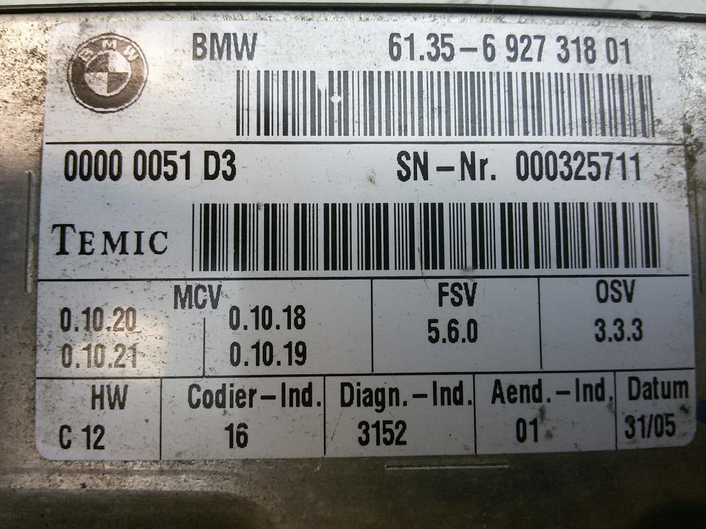 BMW 7-er E65 Bj.2005 original Motor Steuereinheit VR 692731801