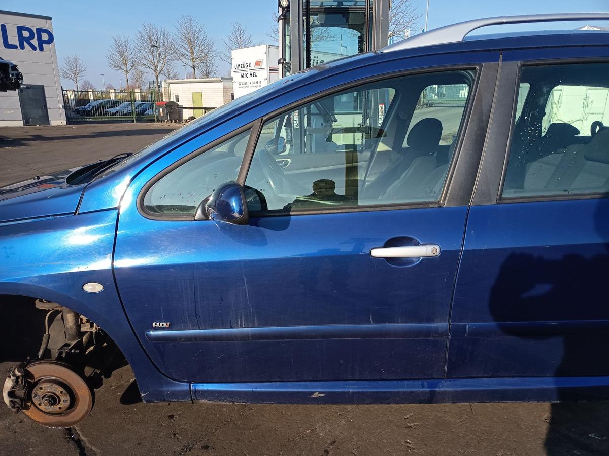 Peugeot 307 original T&uuml;r vorn links Fahrer EGE Chinablau Bj 2004