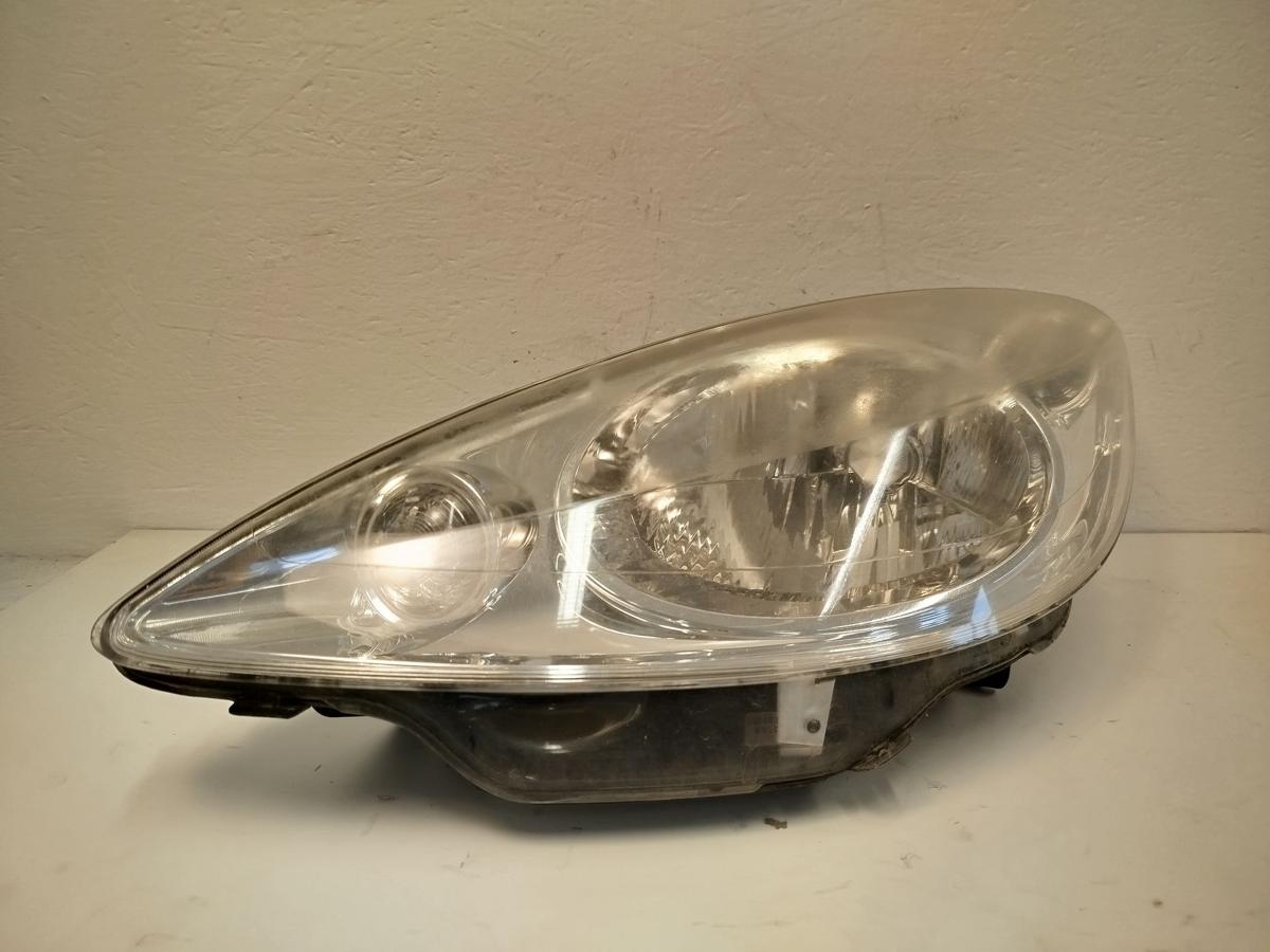 Peugeot 1007 K Scheinwerfer Hauptscheinwerfer Lampe vorn links Valeo Tr&uuml;bung
