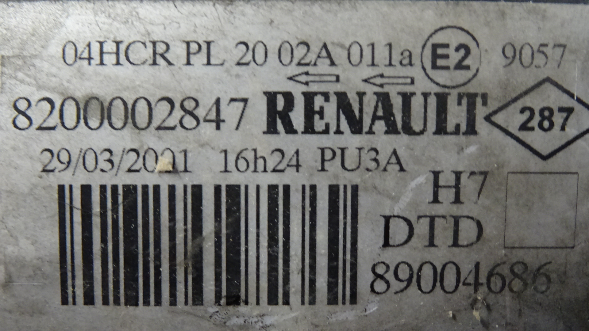 Hauptscheinwerfer Frontscheinwerfer rechts Renault Laguna II Bj.2001 Valeo: 89003522 Renault: 8200002847