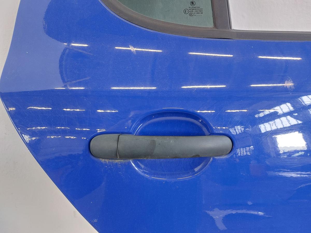 Skoda Fabia 2 Typ 5J T&uuml;r hinten rechts Fondt&uuml;r nur f&uuml;r 5 t&uuml;rer LF5K Dynamic Blue