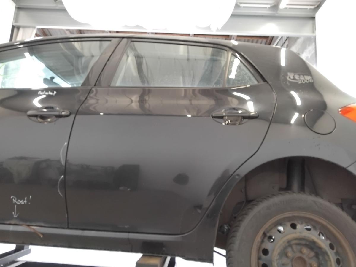 Toyota Auris E15 Tür hinten links BJ2008 5-türig 209 Night Sky Black Perleffekt