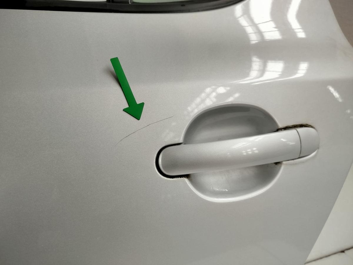 Tür hinten links Fondtür Rohbau LA7W Reflexsilber Autotür Skoda Fabia II 5J