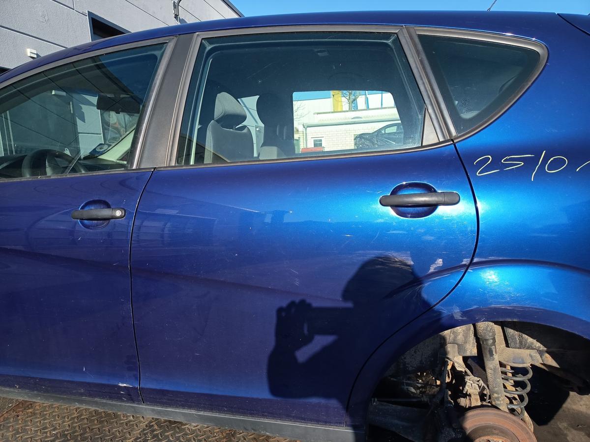 Seat Altea 5P orig Tür hinten links LS5S Blau Bj 2005