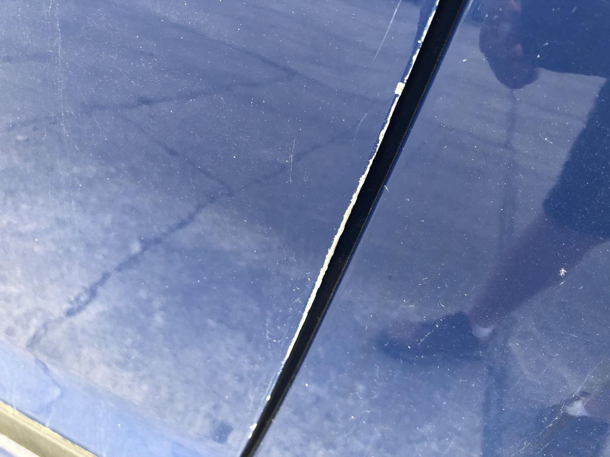 VW Fox 5Z T&uuml;r vorn links Fahrert&uuml;r im Rohbau LL5M Indienblau