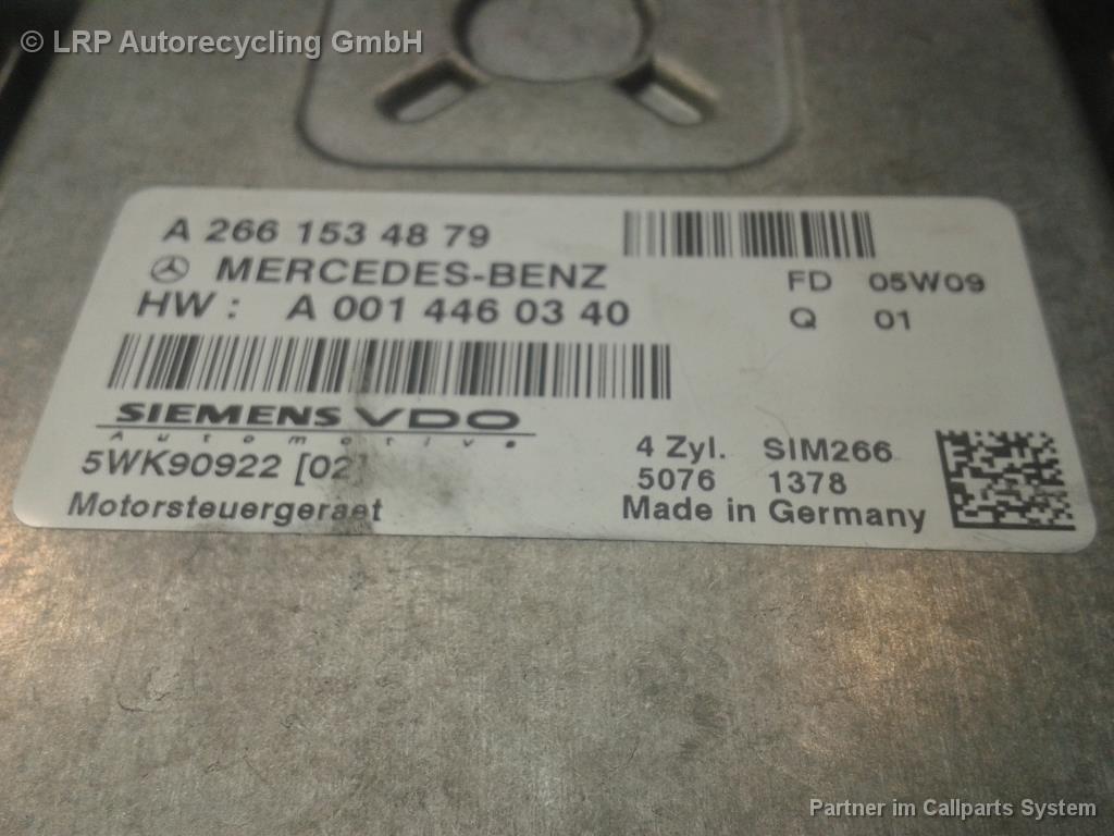 Steuergeraet Motor 2661534879 A2661534879 Mercedes-Benz A-Klasse C/W, 2004- BJ: 2005