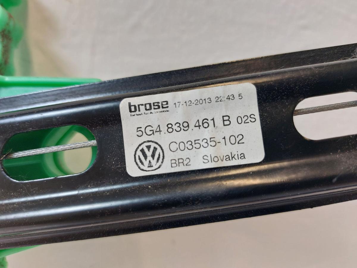 VW Golf 7 VII 5G AU Fensterheber hinten links elektrisch ohne Motor