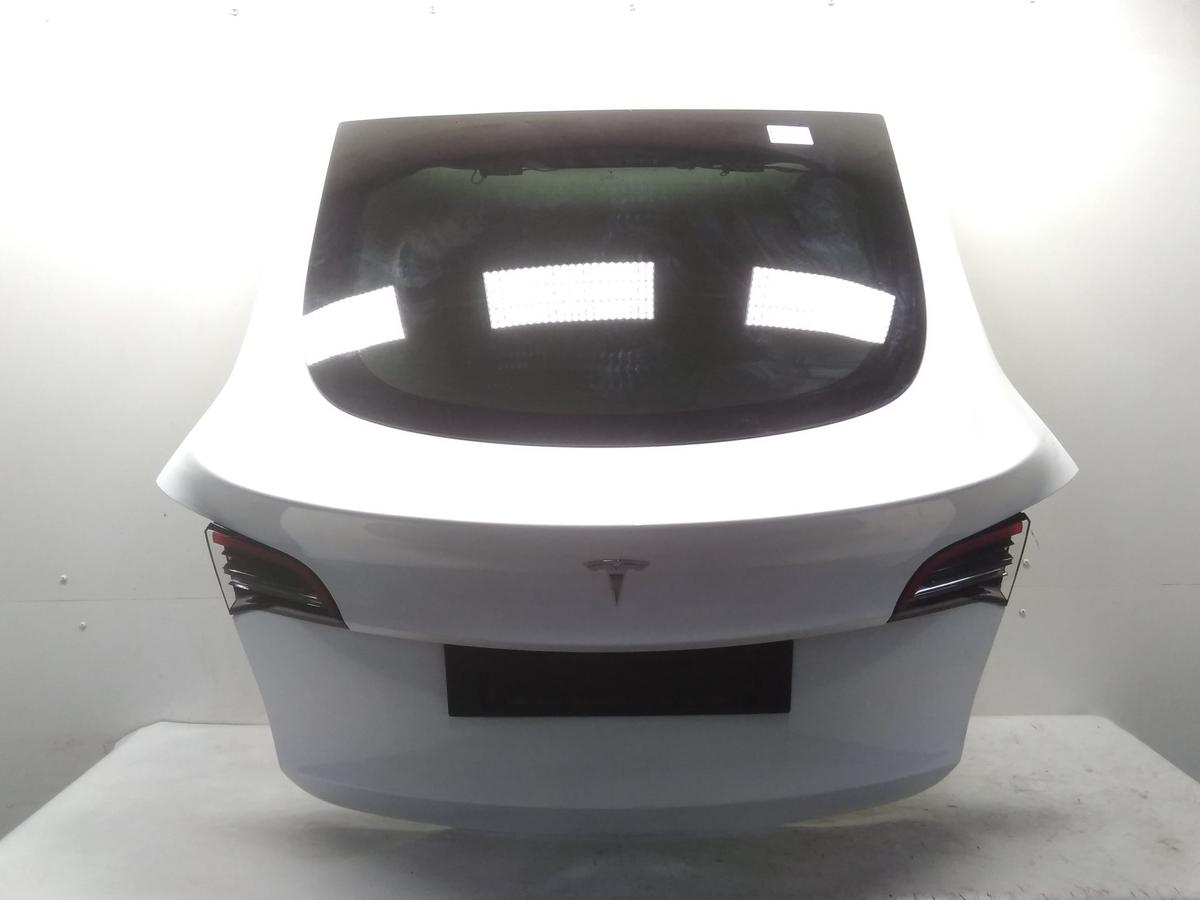 Tesla Model Y original Heckklappe mit Heckscheibe abgedunkelt weiss BJ2021