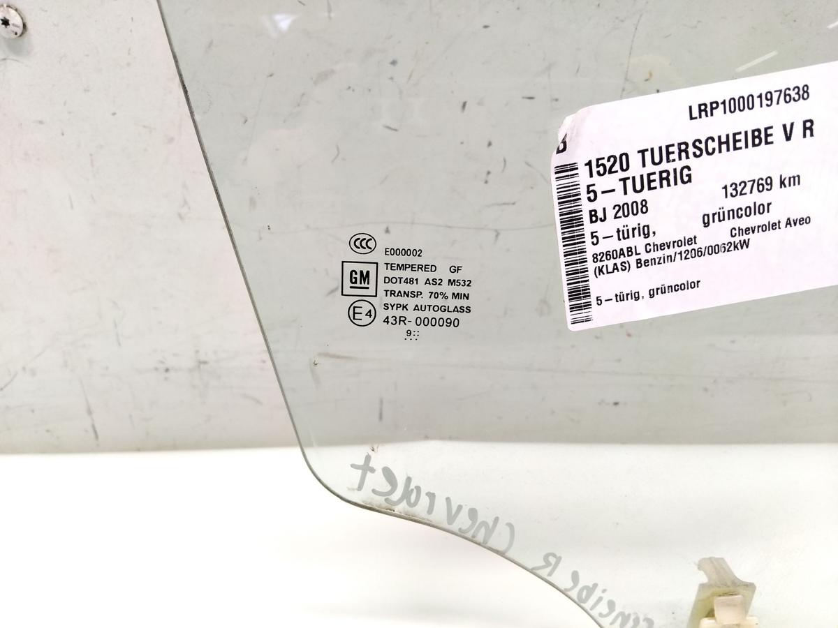 Chevrolet Aveo T250 original T&uuml;rscheibe vorn rechts 5t&uuml;rig gr&uuml;ncolor BJ2008