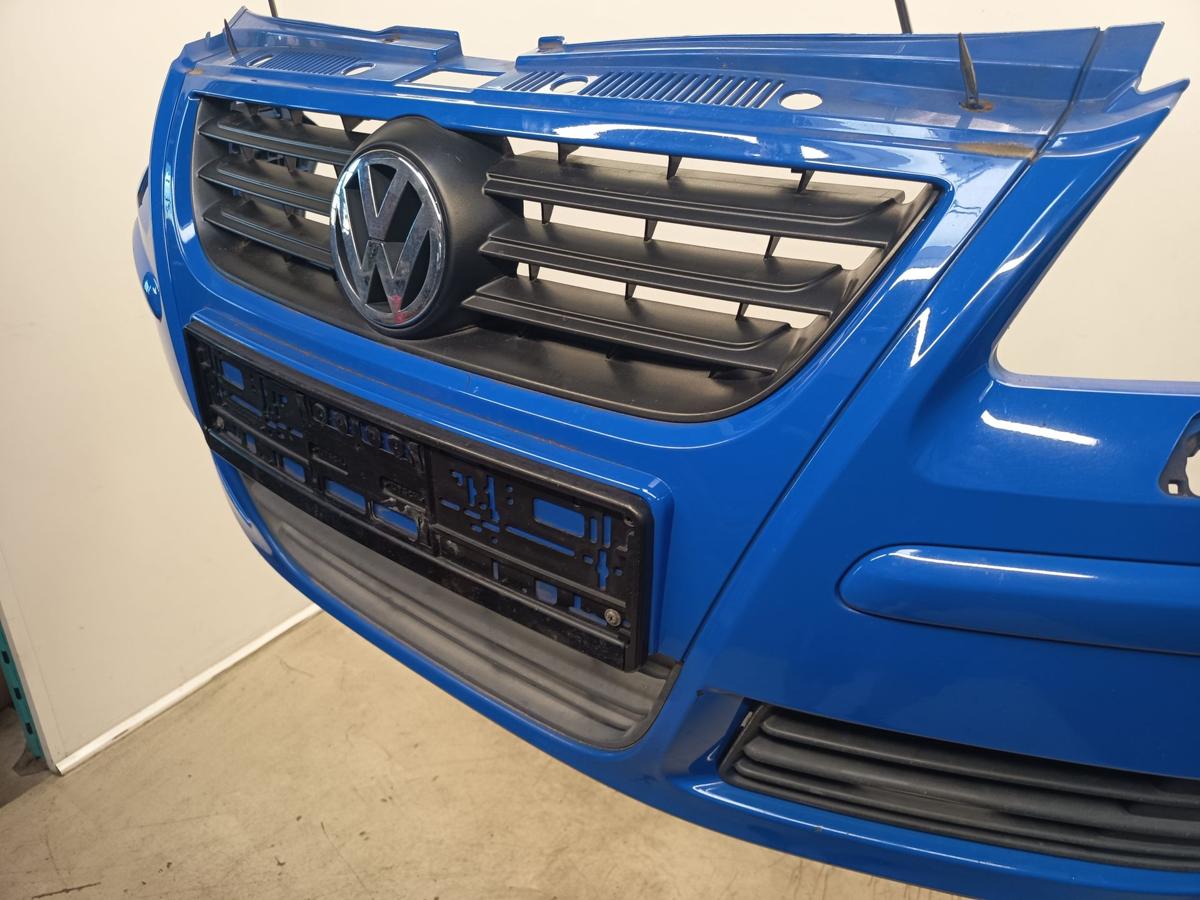 VW Polo 9N3 original Sto&szlig;stange F&auml;nger vorn Front A5F Summer Blue Bj 2006