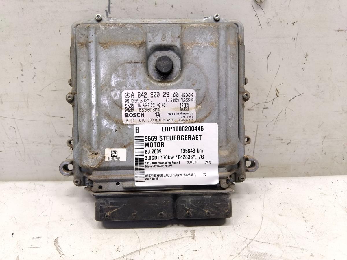 Mercedes E-Klasse Coupe C207 Motorsteuerger&auml;t E 350CDI 170kw BJ2009 6429002900