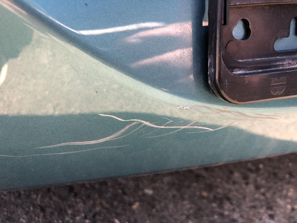Renault Clio II 2 Campus Sto&szlig;f&auml;nger hinten Hecksch&uuml;rze TEF47 Blau Cyclade