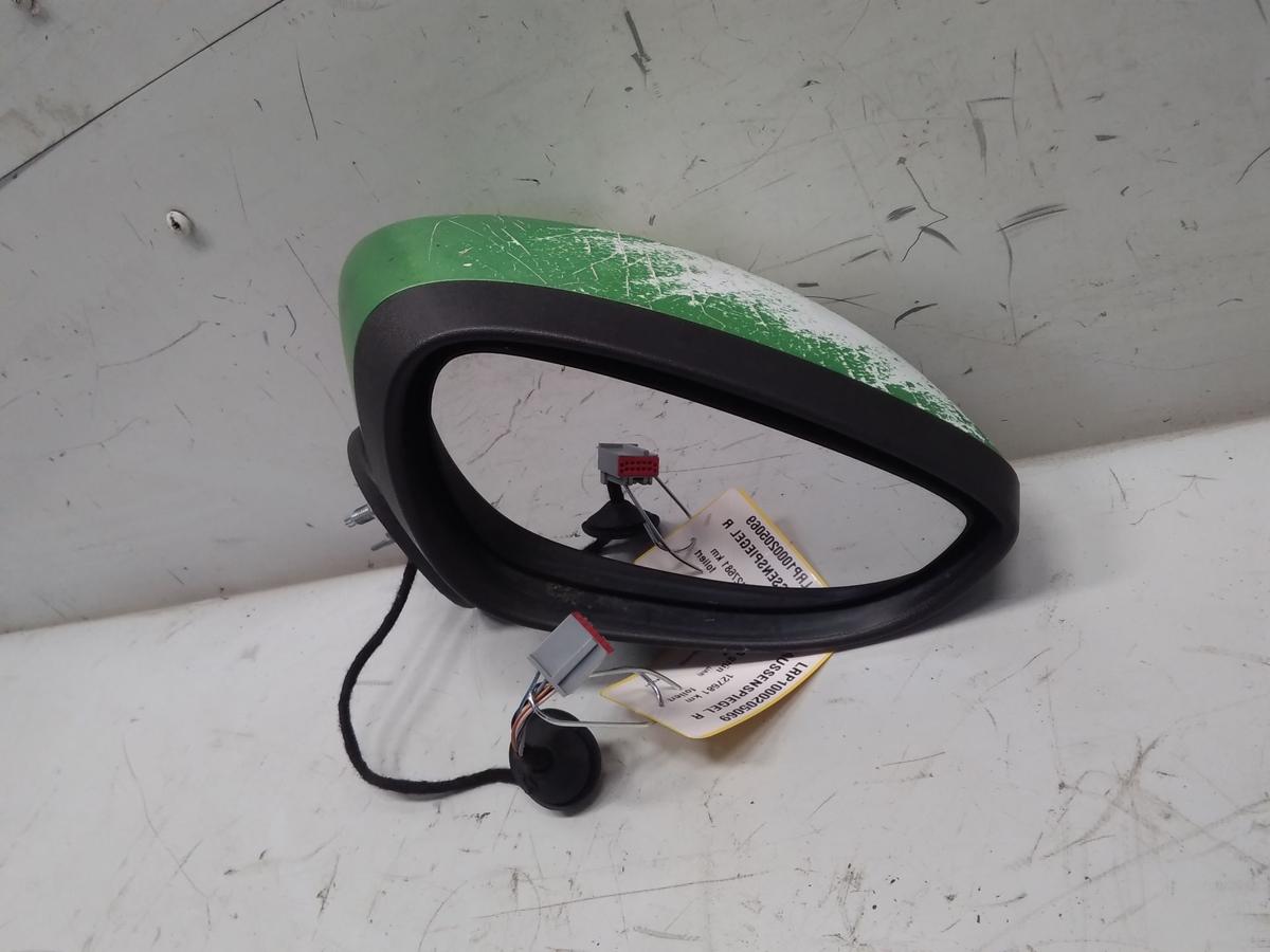 Ford Fiesta JA8 orig Au&szlig;enspiegel rechts elektrisch frostwei&szlig; gr&uuml;n foliert BJ16