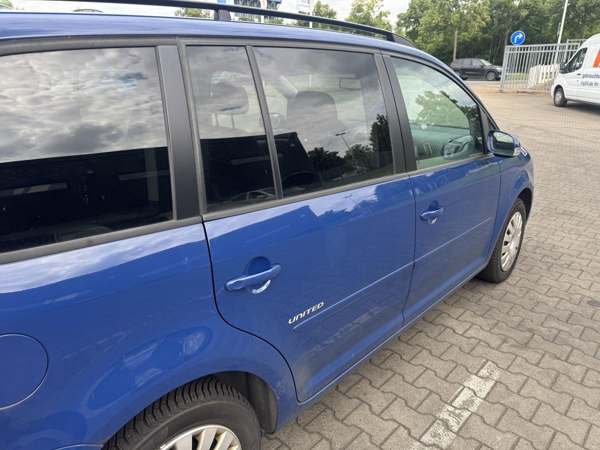 VW Touran 1T original T&uuml;r hinten rechts LL5M Indienblau Rohbau Bj.2008