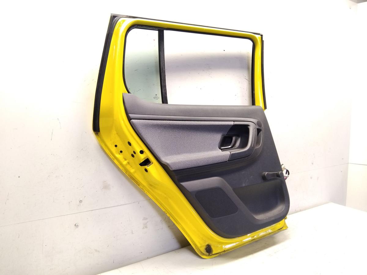 Skoda Fabia 2 5J Tür hinten links gelb LF1F sprint yellow Limo 5-türig BJ2011