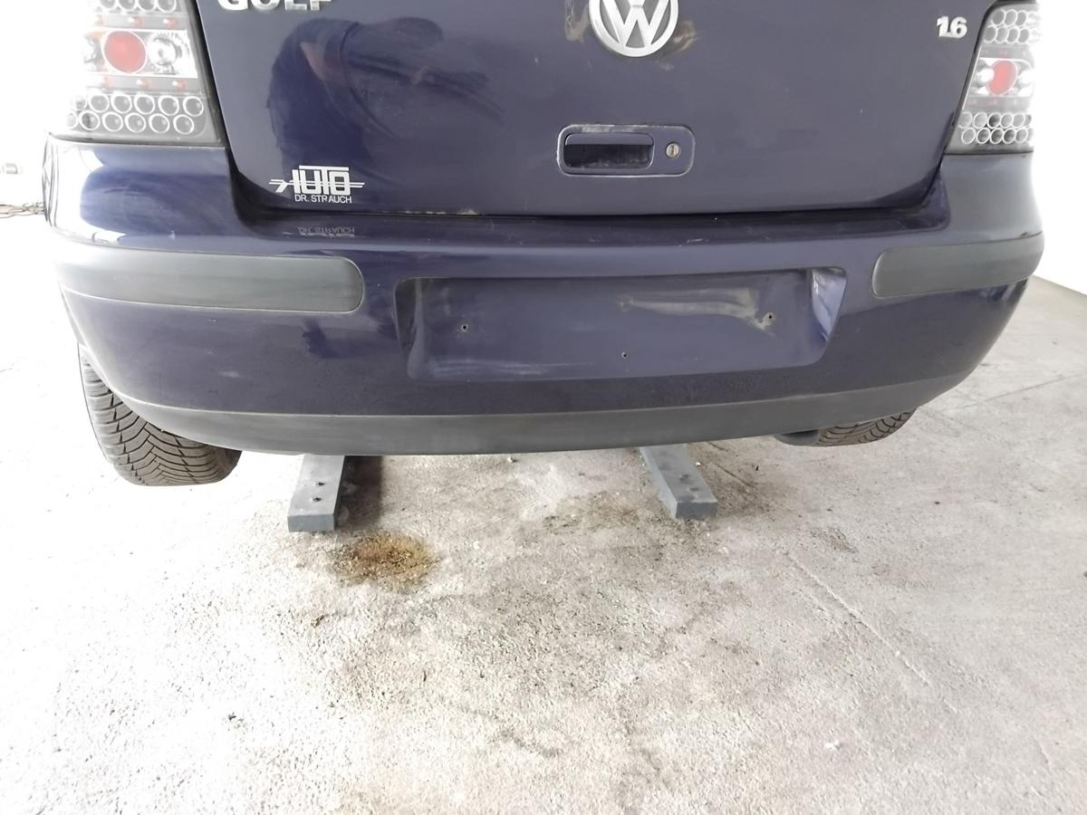 VW Golf 4 1J Flie&szlig;heck orig Sto&szlig;f&auml;nger Sto&szlig;stange hinten BJ2000 LB5N Indigoblau