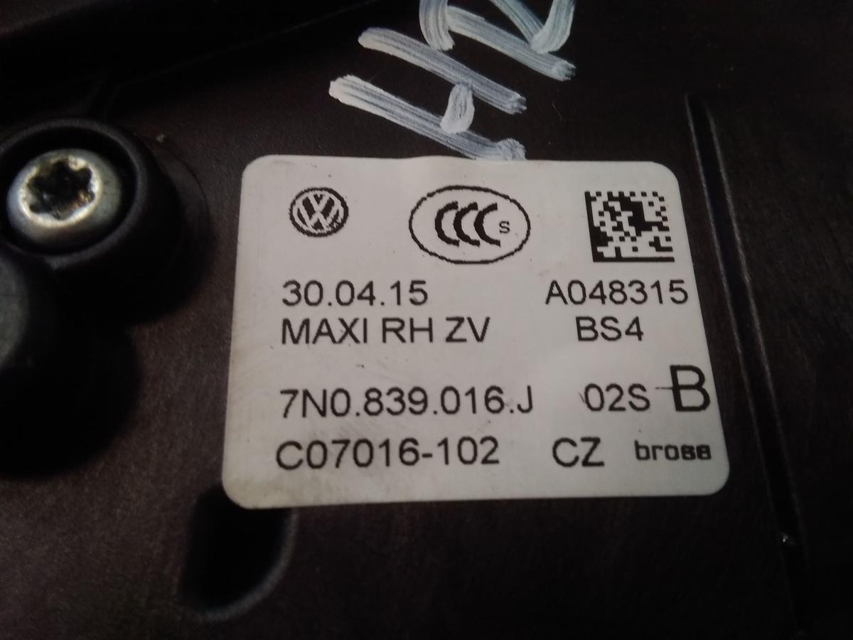 Seat Alhambra 7N original T&uuml;rschlo&szlig; hinten rechts f&uuml;r Zuziehhilfe Bj.2015