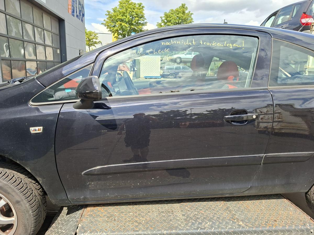 Opel Corsa D orig Tür links Fahrerseite 3-trg 2HU Saphirschwarz Metallic Bj 2007