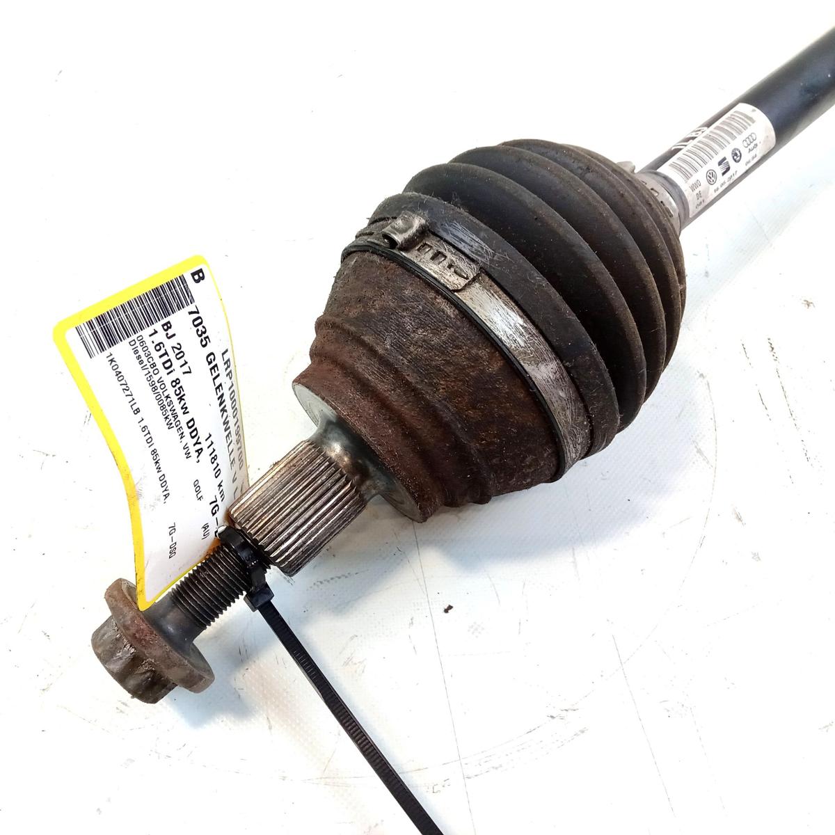 VW Golf 7 orig Gelenkwelle Antriebswelle vorn links 1.6TDi 85kw 1K0407271LB BJ17