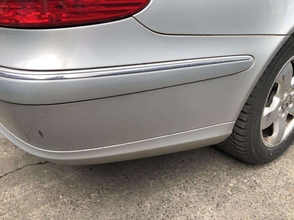 Mercedes E Klasse W211 Limo Sto&szlig;f&auml;nger hinten Hecksch&uuml;rze ohne PDC 744 silber