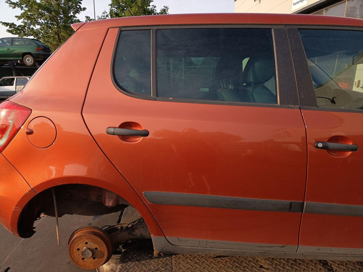 Skoda Fabia II 5J original T&uuml;r Roht&uuml;r hinten rechts LF3H Orange Baujahr 2007