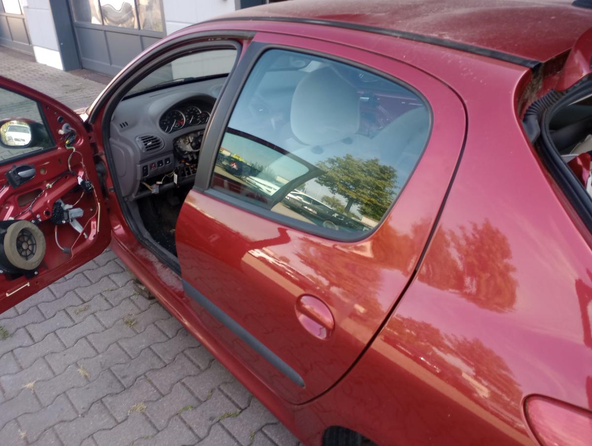 Peugeot 206 original Tür hinten links Fond EKQ Luziferrot Bj 2004