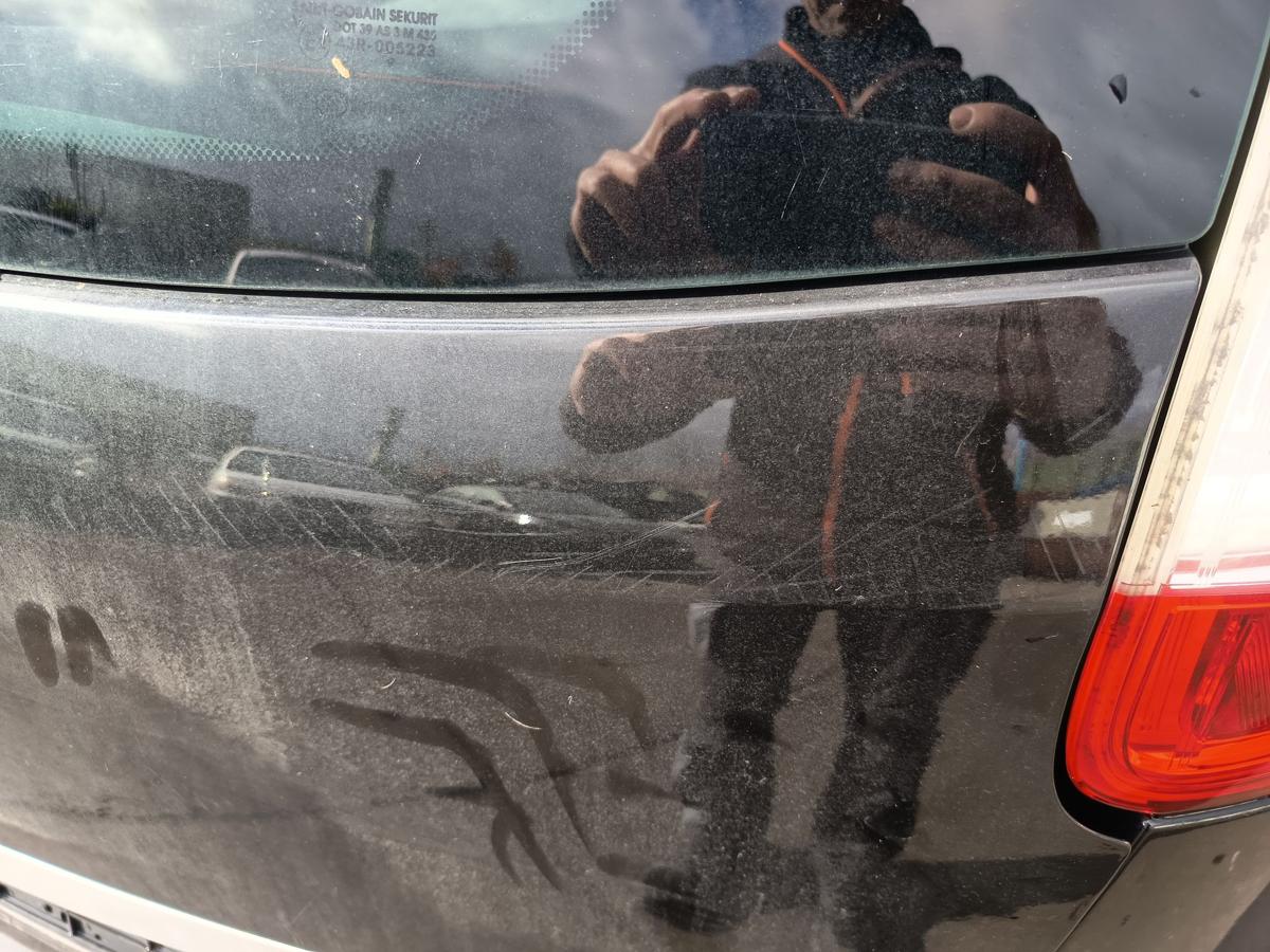 Renault Grand Scenic 3 original Heckklappe mit Scheibe 676 Perlschwarz Bj 2009