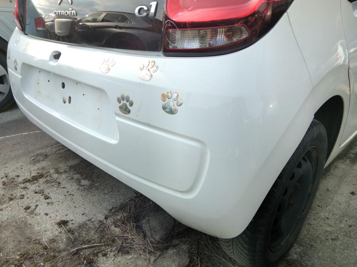 Citroen C1 II original Stoßfänger Stoßstange hinten KWD Lipizzan White BJ2014